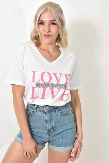  - T-Shirt με στάμπα 